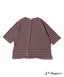 J.S Homestead(ジャーナルスタンダード　ホームステッド)/【J.S.Homestead】PIGMENT BORDER BOATNECK TEE/グレーA