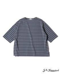 J.S Homestead/【J.S.Homestead】PIGMENT BORDER BOATNECK TEE/506054280