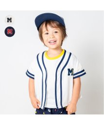 moujonjon/【子供服】 moujonjon (ムージョンジョン) 格子柄ジャガードベースボール半袖シャツ 90cm～140cm M32503/506054293