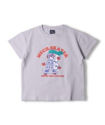 Crescent(クレセント)/【子供服】 crescent (クレセント) アップリケ付きグラフィックプリント半袖Tシャツ 80cm～130cm N32804/ラベンダー