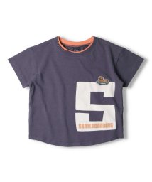 Crescent(クレセント)/【子供服】 crescent (クレセント) ビッグロゴプリント半袖Tシャツ 80cm～130cm N32806/ネイビー