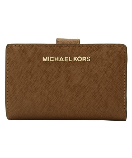 MICHAEL KORS(マイケルコース)/MICHAEL KORS マイケルコース JET SET TRAVEL MEDIUM 二つ折り 財布 レザー Mサイズ/ブラウン