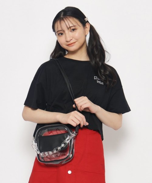  【推し活にも】チェーン付きビニールショルダー