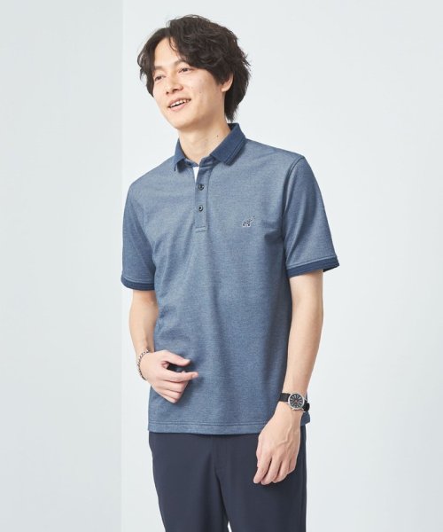 green label relaxing(グリーンレーベルリラクシング)/【WEB限定】ドライクリーン 半袖 ポロシャツ －吸水速乾・抗菌－/NAVY