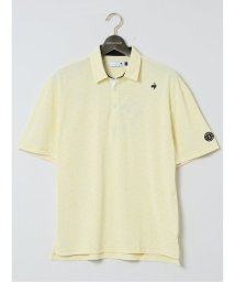 GRAND-BACK(グランバック)/【大きいサイズ】ルコックスポルティフ ゴルフ/le coq sportif GOLF フレンチボーダー総柄 半袖ポロシャツ/イエロー