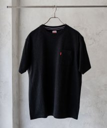 MAC HOUSE(men)(マックハウス（メンズ）)/EDWIN エドウィン 杢ショートスリーブTシャツ ET8085/ブラック