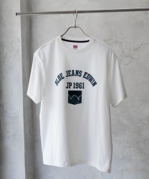 MAC HOUSE(men)(マックハウス（メンズ）)/EDWIN エドウィン プリントショートスリーブTシャツ ET8084/ホワイト