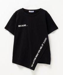 MAC HOUSE(kid's)(マックハウス（キッズ）)/T－GRAPHICS ティーグラフィックス 切替デザインTシャツ MAG24120/ブラック