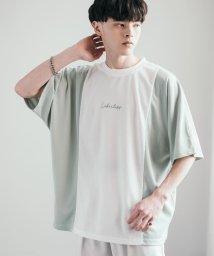 Rocky Monroe/接触冷感 ドルマン Tシャツ 半袖 メンズ レディース カットソー オーバーサイズ ビッグシルエット 切替 クルーネック 刺繍 速乾 UVカット イージーケア /506054784