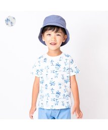 moujonjon/【子供服】 moujonjon (ムージョンジョン) 日本製 ヤシの木柄半袖Tシャツ 80cm～140cm M32815/506054812