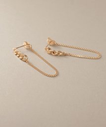 COCOSHNIK /K10ダブルキヘイチェーンフープ ピアス/506054827