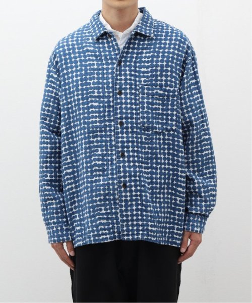 EDIFICE(エディフィス)/TATAMAS(タタマス) dot jacquard shirt/ブルー