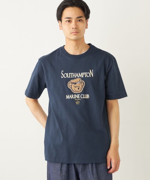 SHIPS Colors  MEN(シップスカラーズ　メン)/SHIPS Colors:TeddyBear(R) プリント & ステッチ TEE◇/ネイビー