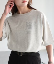 Riberry/前後箔シルバ－プリントTシャツ/506055360