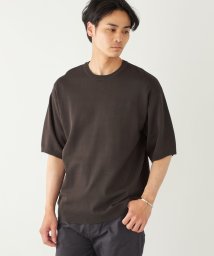 SHIPS Colors  MEN(シップスカラーズ　メン)/SHIPS Colors:〈手洗い可能〉12G クルーネット ニット TEE/ダークグレー