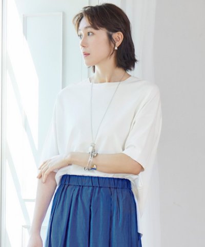 【接触冷感・UVカット・SHIHOさん着用・WEB限定カラーあり】クレープストレ