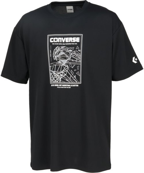 CONVERSE(コンバース)/CONVERSE コンバース バスケット プリントTシャツ 半袖 トップス バスケ バスケット /ブラック