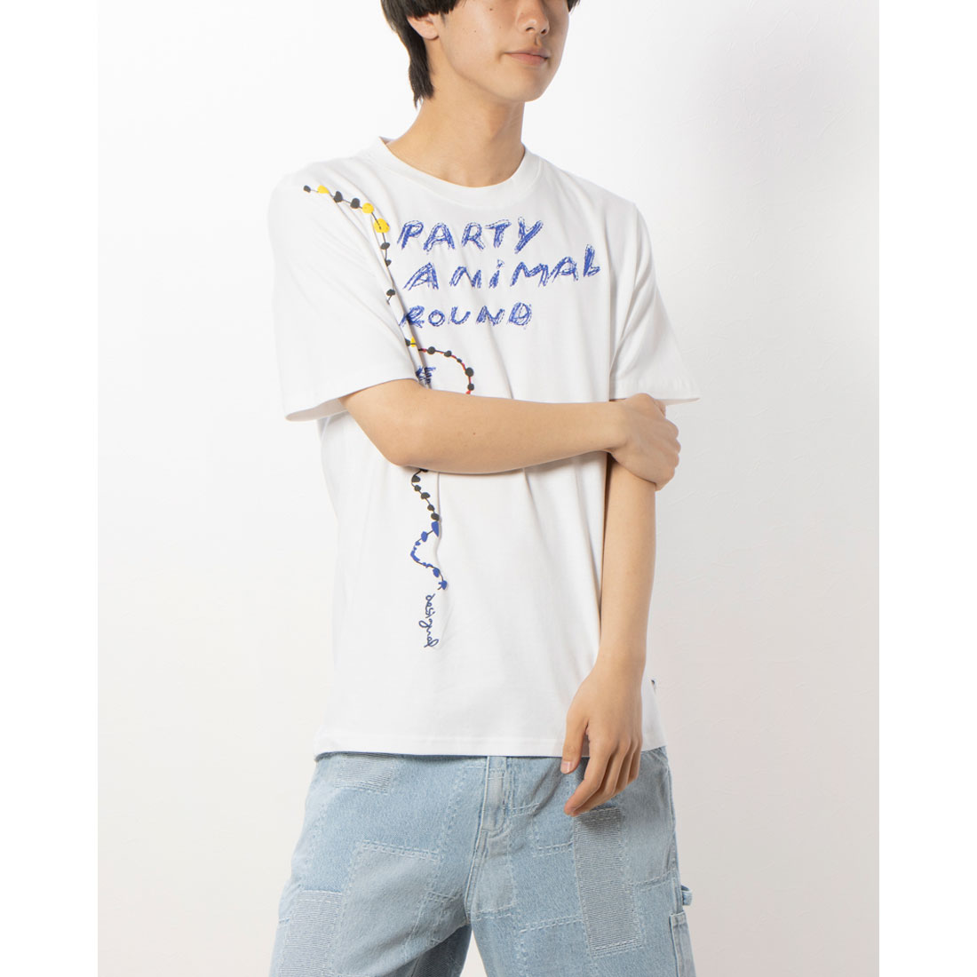 Desigual デシグアル ネイビー 刺しゅう入りモッズコー - メルカリ