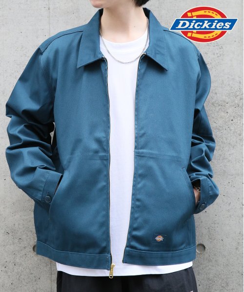 Dickies(Dickies)/【Dickies / ディッキーズ】JACKET FQ アウター ジャケット ブルゾン フロントジップ ワンポイント ステンカラー JT75/ダークネイビー