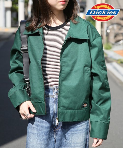 Dickies(Dickies)/【Dickies / ディッキーズ】アウター ジャケット ブルゾン フルジップ　ワイドシルエット ステンカラー 3187－6310/グリーン