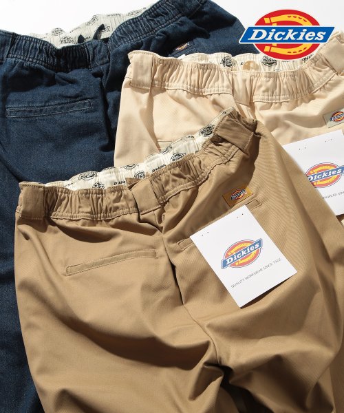 Dickies(Dickies)/【Dickies / ディッキーズ】ツイル イージーパンツ テーパードパンツ ロゴ ウエストゴム 3187－6400/カーキ