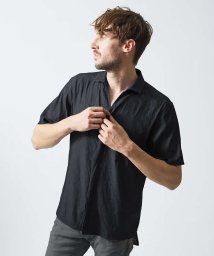 5351POURLESHOMMES(5351POURLESHOMMES)/ウーブンスキッパー 半袖シャツ/ブラック