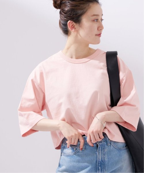 IENA(イエナ)/《予約》ラソギザ クロップドTシャツ/ピンク