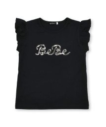BeBe/シルバースパンコールロゴフリル袖Tシャツ(100~160cm)/506032073