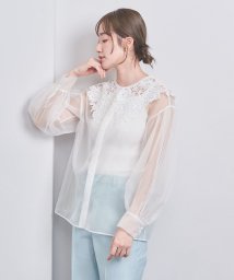 UNITED ARROWS/レースカラー オーガンジー ブラウス/506039273