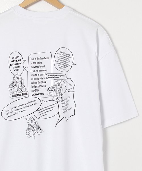 CONVERSE(コンバース)/【CONVERSE/コンバース】メッセージプリントTシャツ/ホワイト