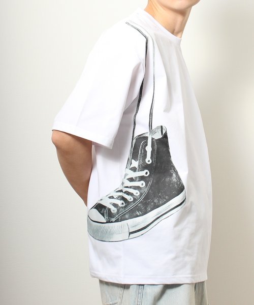 CONVERSE(コンバース)/【CONVERSE/コンバース】シューズグラフィックプリントTシャツ/ホワイト系3