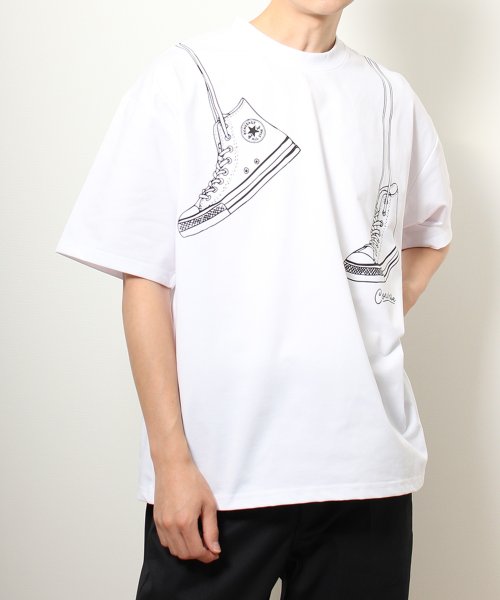 CONVERSE(コンバース)/【CONVERSE/コンバース】シューズグラフィックプリントTシャツ/ホワイト系2