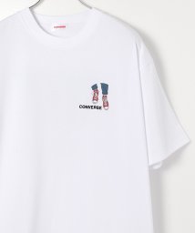 CONVERSE(CONVERSE)/【CONVERSE/コンバース】プリント・刺繍グラフィック裾ドローストリングTシャツ/ホワイト系2