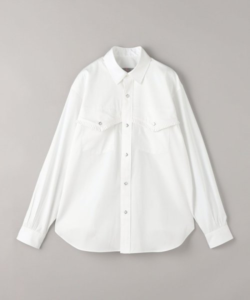 BEAUTY&YOUTH UNITED ARROWS(ビューティーアンドユース　ユナイテッドアローズ)/＜TUBE＞ ブロード フリンジ シャツ/WHITE