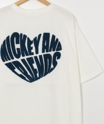 DISNEY(DISNEY)/【DISNEY/ディズニー】天竺 MICKEY AND FRIENDS刺繍 半袖BIG Tシャツ/オフホワイト