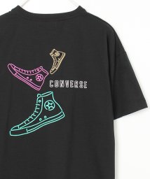 CONVERSE(CONVERSE)/【CONVERSE/コンバース】シューズ刺繍半袖Tシャツ/ブラック