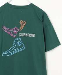 CONVERSE(CONVERSE)/【CONVERSE/コンバース】シューズ刺繍半袖Tシャツ/グリーン