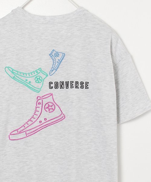 CONVERSE(CONVERSE)/【CONVERSE/コンバース】天竺オールスターシューズ刺繍 半袖クルーネックTシャツ/オートミール