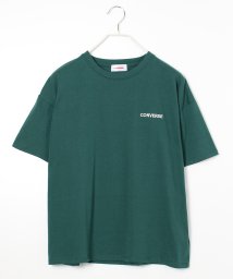 CONVERSE(コンバース)/【CONVERSE/コンバース】シューズフロッキープリントTシャツ/グリーン
