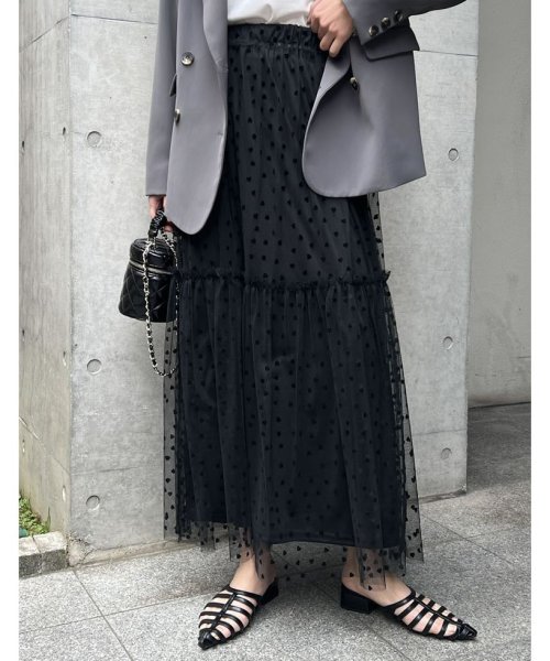 2024SS COLLECTION][低身長/高身長サイズ有]ハートフロッキーチュール  