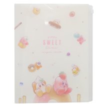 cinemacollection/星のカービィ ポケットファイル ファスナー付き6Pポケットクリアファイル Everyone sweets  カミオジャパン 新学期準備文具 キャラクター グッズ/506055217