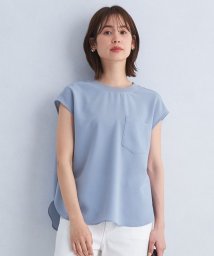 green label relaxing(グリーンレーベルリラクシング)/【WEB限定】ジョーゼット プルオーバー －接触冷感・UVカット－/LT.BLUE