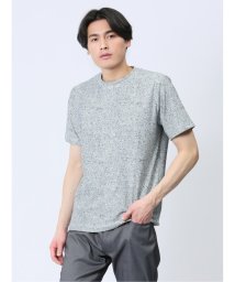 TAKA-Q(タカキュー)/メッシュ 転写プリント クルーネック半袖Tシャツ メンズ Tシャツ カットソー カジュアル インナー トップス ギフト プレゼント/ホワイト