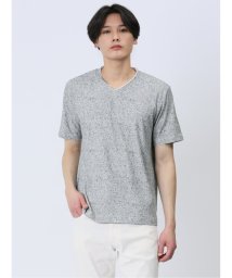 m.f.editorial(エムエフエディトリアル)/メッシュ 転写プリントフェイクVネック半袖Tシャツ メンズ Tシャツ カットソー カジュアル インナー トップス ギフト プレゼント/ホワイト