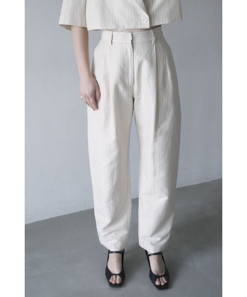 CLANE(クラネ)/CURVE LINE PANTS/STRIPE