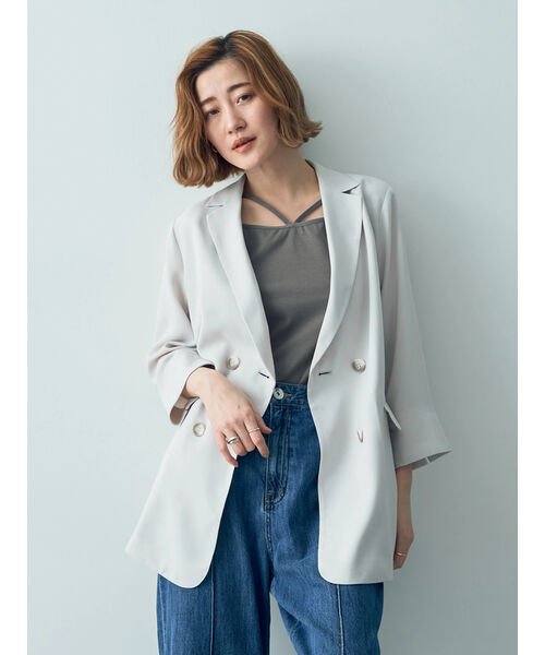 ダブルブレストジャケット 無し