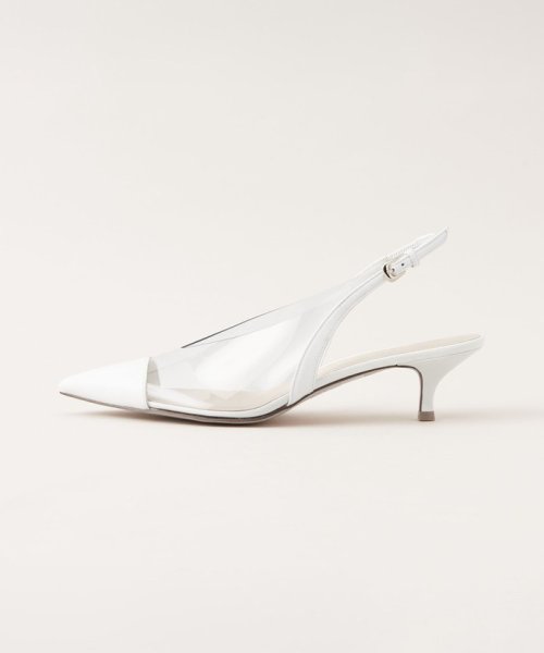 ポインテッドPVCバックベルト パンプス45↑ あらかじめご了承ください