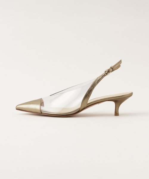 ポインテッドPVCバックベルト パンプス45↑ あらかじめご了承ください