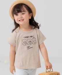 chil2(チルツー)/ステッチ刺繍半袖Tシャツ/ベージュ