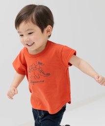 chil2(チルツー)/ステッチ刺繍半袖Tシャツ/レッド